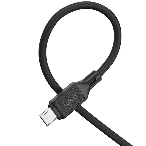 Дата кабель Hoco X90 Cool silicone USB to MicroUSB (1m) Black - фото 3