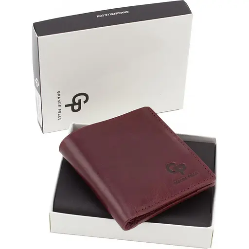 Мужской кожаный кошелек Grande Pelle 11.5х11.5х1 см acs0029263 - фото 6