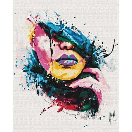 Розмальовка за номерами Brushme Дівчина у фарбах (40х50) (BS51376)