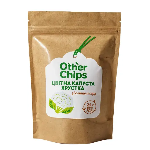 Снеки овочеві Other Chips Цвітна капуста хрустка зі смаком сиру 25 г