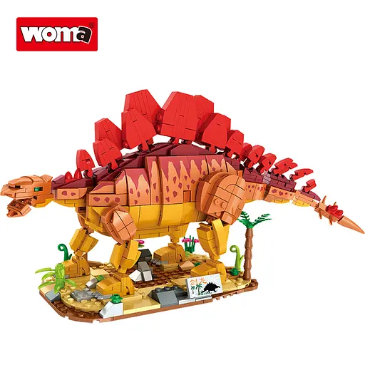 Конструктор динозавр  WOMA Стегозавр из коллекции Динозавры 697 деталей - фото 3