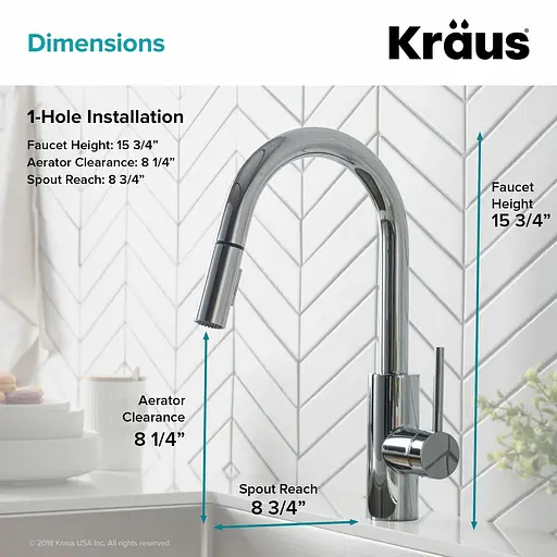 Змішувач для кухні Kraus Oletto хром KPF-2620CH Хром - фото 6