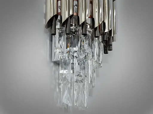 Грационный хрустальный настенный светильник на 2 лампы - фото 3