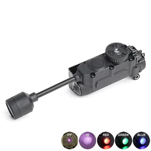 Фонарь Sidewinder на шлем (белый + красный + зеленый + синий + ИК свет) картонна коробка Черный - фото 2