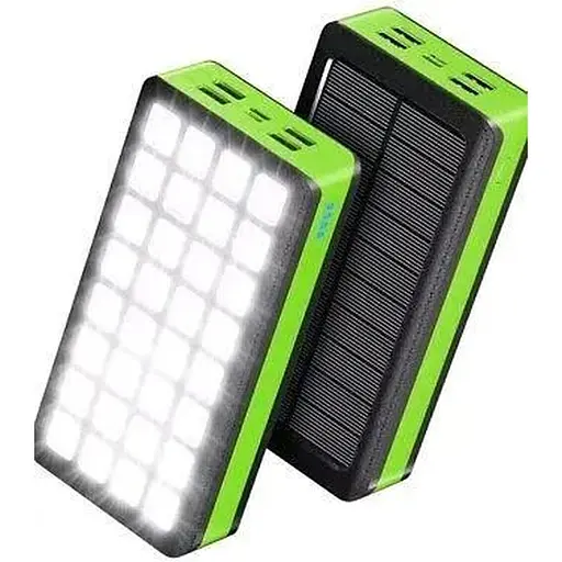 Портативний зарядний пристрій Solar Power Bank 30000mAh з 32 світлодіодами Ліхтарик