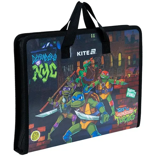Папка-портфель Kite Ninja Turtles на молнии A4 (NT25-202) - фото 2