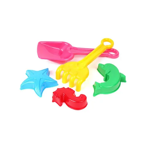 Игрушка набор "Лопатка+ грабли" ТехноК 2254TXK с пасочками Розовый