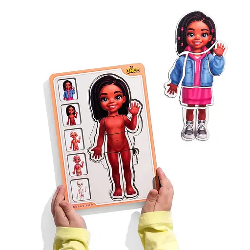 Дерев'яний пазл-вкладиш "Анатомія людини - дівчинка-3" Ubumblebees (ПСД264) PSD264 будова тіла - фото 3