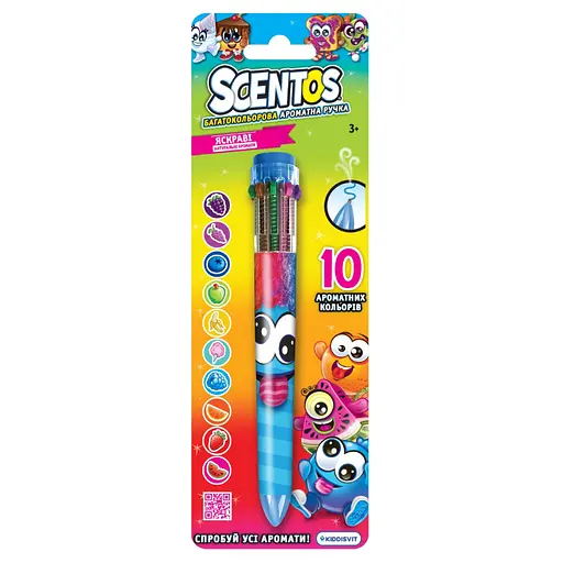 Багатобарвна ароматна кулькова ручка Чарівний настрій W3 Scentos 11779-2(Blue) - фото 1
