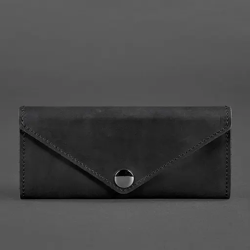 Женский кожаный кошелек Керри 1.0 черный Crazy Horse - фото 6