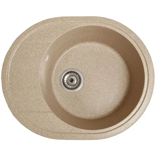 Гранітна кухонна мийка Romzha Voce Piesok (301) з крилом - фото 1