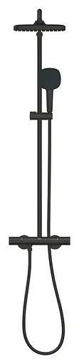 Душова система з термостатом для настінного монтажу Grohe Tempesta System 250 Cube 266892431, Чорний матовий - фото 3
