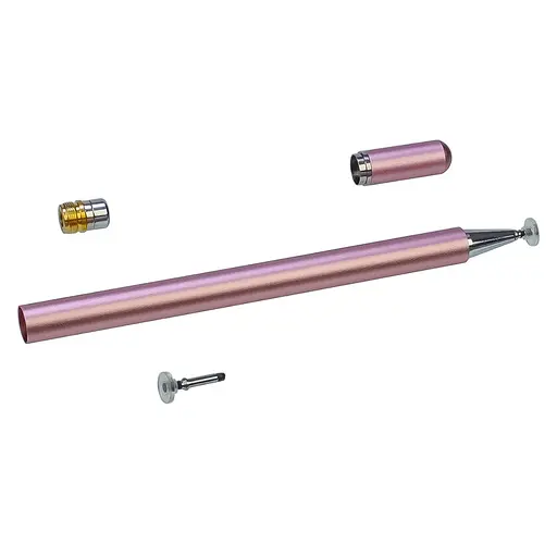 Стилус емкостный, высокоточный Jot Pro с магнитом, металлический, с запасным наконечником, розовый - фото 1