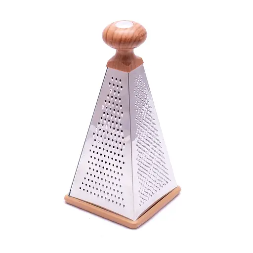 Тёрка для овощей и фруктов 4-сторонняя из нержавеющей стали 22.5 см, Kitchen Master Серебристый 81741 - фото 4