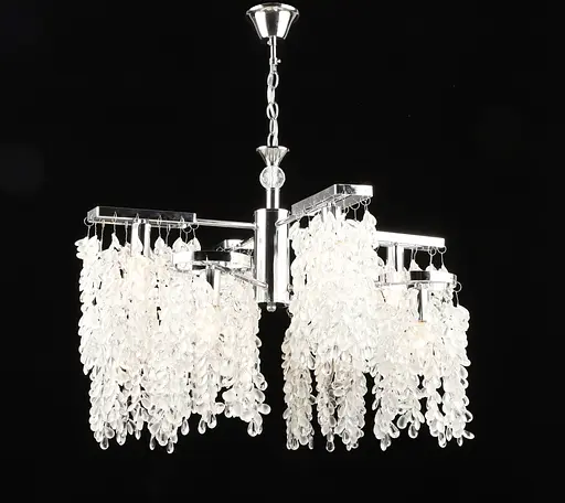 Люстра підвісна кришталева E2687/4+4, Хром