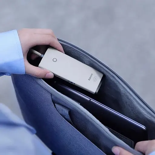 Хаб конвертер Baseus Lite Series 4-Port Type-C to 4 порти Usb 3.0 2 метри білий WKQX030502 - фото 6