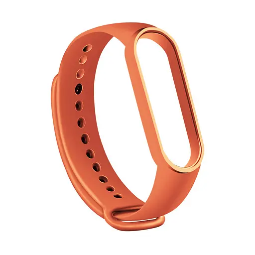 Ремінець для фітнес-браслета Lemfo для Xiaomi Mi Band 5, 6, 7 помаранчевий - фото 2