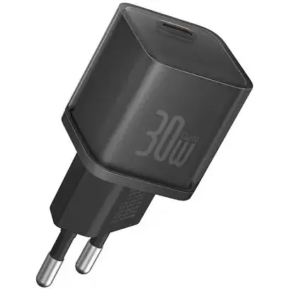 Мережевий зарядний пристрій Baseus GaN5S Fast Charger 1C 30 W EU P10162504113-00 Чорний - фото 1