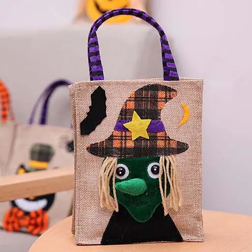 Сумка Лен Хэллоуин 26х15 см "Ведьма", IDEA12-HOL13 - фото 5