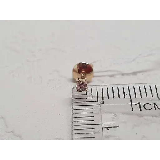 Золотая моносерьга-пуссета Вселенная с фианитом. 21711101.5 - фото 5