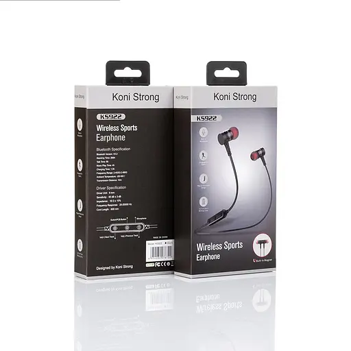 Бездротові навушники Bluetooth Koni strong KS922, BT4.2, 6h, black - фото 3