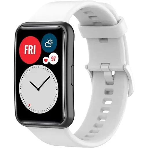 Ремешок DK для Huawei Watch Fit / Fit SE Silicone Sport Full Light Classic (white)