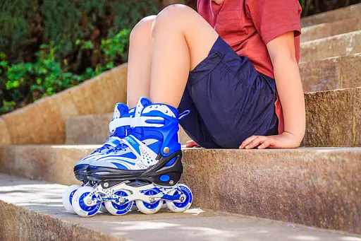 Роликові ковзани 3в1 Hop-Sport HS-8101 Speed M (розмір) сині - фото 9