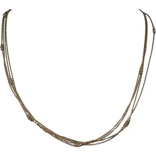 Золотое колье Favoritum с алмазной гранью. 810072