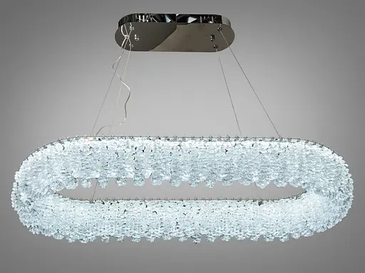 Подвесная люстра 505-L800x350CH хром хрусталь 40Вт LED - фото 2