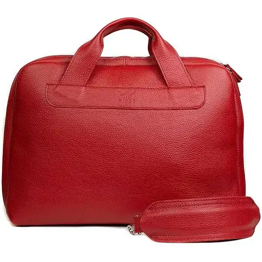 Шкіряна ділова сумка Attache Briefcase червоний флотар - фото 1