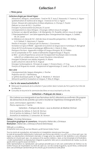 Collection F. Faire classe en FLE: une demarche ctionnelle et pragmatique - фото 2