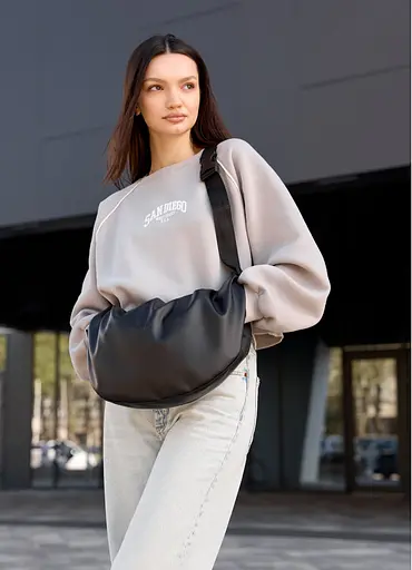 Женская сумка Sambag HOBO BAG-GLOVE Черная 28 х 58 х 4 см (53400001) - фото 1