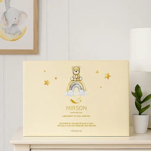 Наволочка MirSon Poplin Line Kids 02 Giraffe 40х40 см светло-зеленая с бежевым (2200009711688) - фото 6