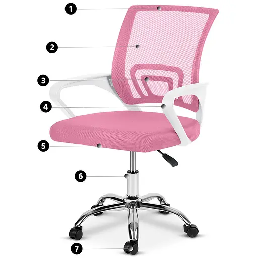 Офисное кресло Sofotel Emeri Pink (242001) - фото 8