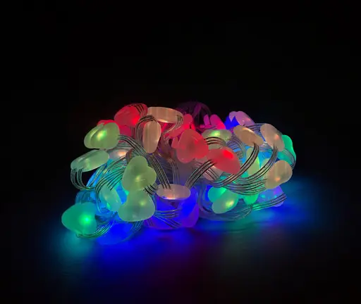 Гирлянда Sun Lamp Умная светодиодная Dream collor 33LED 5метров большие Сердечка MultiRGB USB управление от - фото 3