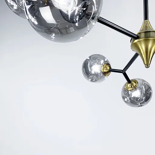 Люстра молекула на 10 плафонів Line.F Колір плафона Графітовий - фото 2