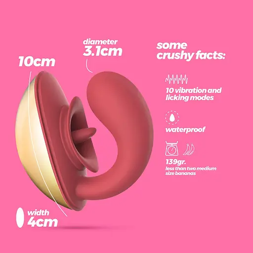 Вібратор Crushious Arcane 10 см (червоний) - фото 6