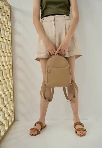 Кожаный рюкзак Groove S карамель флотар - фото 2