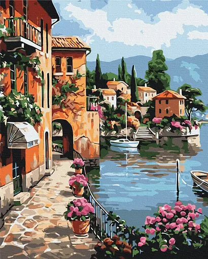 Картина за номерами на підрамнику Brushme Під сонцем Позітано