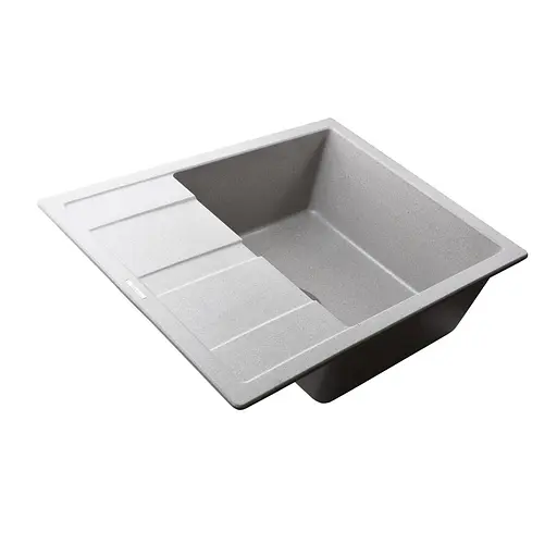 Гранітна мийка Globus Lux One сірий камiнь 650x500мм-А0005 000022390, Сірий - фото 3