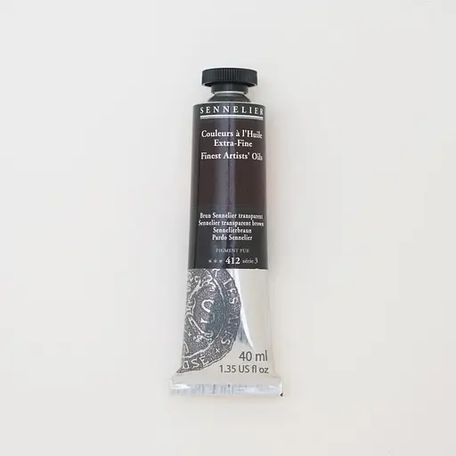 Олійна фарба Sennelier, 40 мл, професійна, S3, Прозорий коричневий Сеннельє (Sennelier transparent brown)