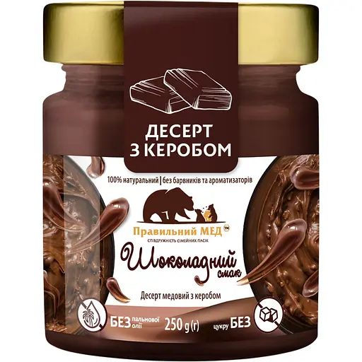 Мед Правильний мед с керобом 250 г