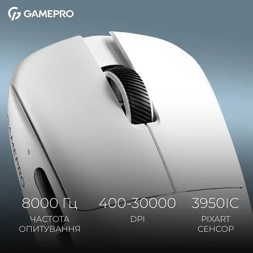 Миша GamePro Asgard Odin 8K Wireless White (GM035W) [140407] - фото 10