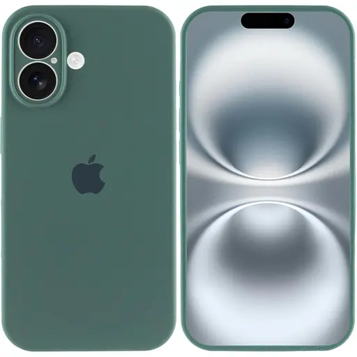 Чохол Epik Silicone Case Full Camera Protective AA для Apple iPhone 16, 6.1 Зелений/Pine green - фото 3
