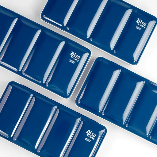 Пенал для акварельних фарб Rosa Gallery металевий Індіго 35 кювет   - фото 4