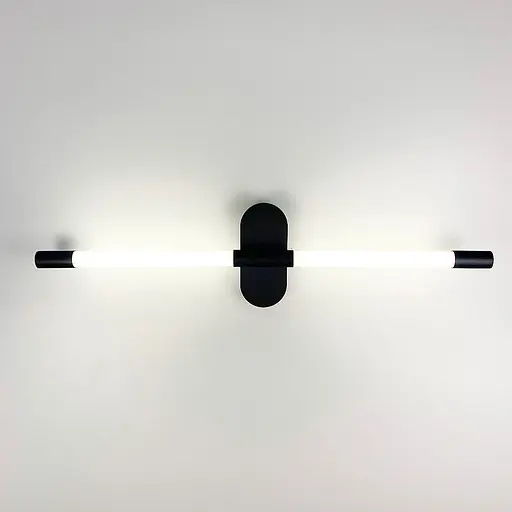 Настінний чорний світильник Phobos Line F довжина 60 см Арт. WB5/600 BK - фото 3