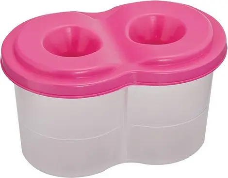 Склянка-непроливайка подвійна, рожева, 6 шт. в упаковці, ZB.6901-10