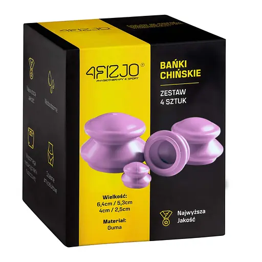 Вакуумні масажні банки 4FIZJO силіконові для тіла (китайські/атницелюлітні банки) 4 шт 4FJ0342 (P-5907739314925) - фото 3