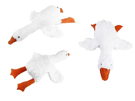 М’яка іграшка Гусак, подушка обіймашка, 100 см, білий, плюш, М100-Б