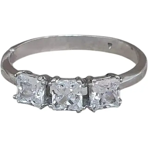 Серебряное кольцо Агни Трио с фианитами. 1391/1Р-CZ